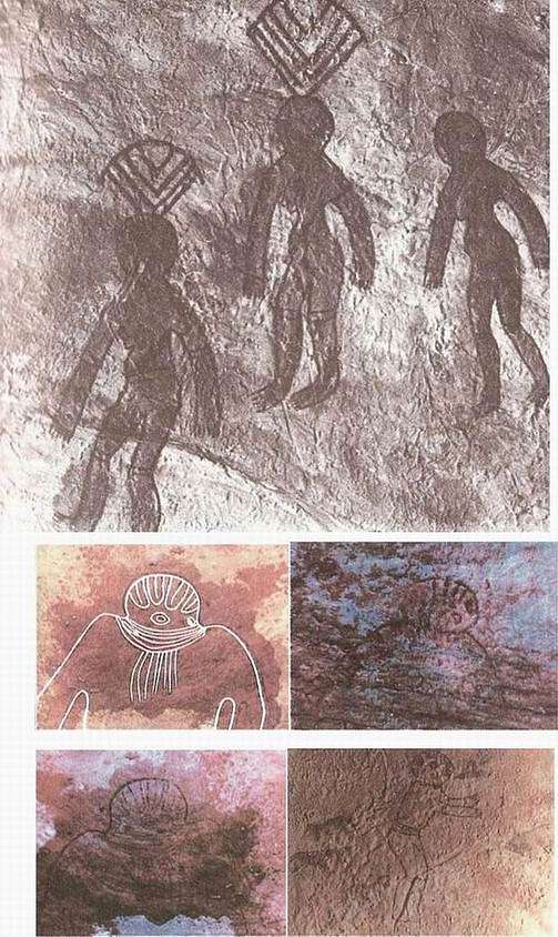 фотографии древних петроглифов с нло. древние внеземные божества.